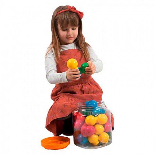 Thera Bolly set – set of 28 pcs. different colored balls suction cups