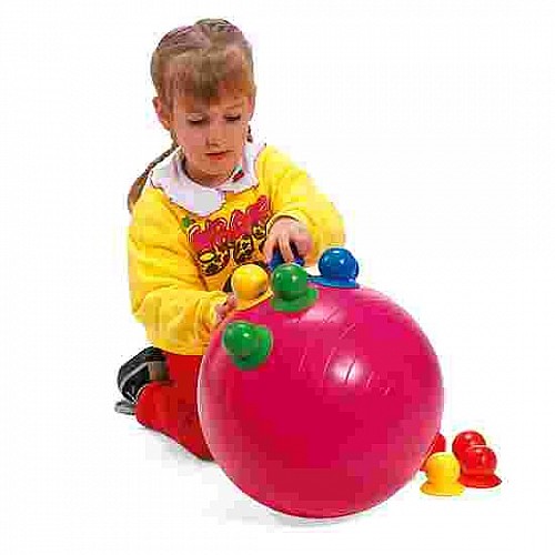 Thera Bolly set – set of 28 pcs. different colored balls suction cups