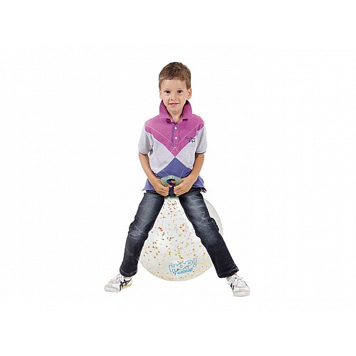 Bouncing ball with handle Hop Fantasy 45cm, 5+ years