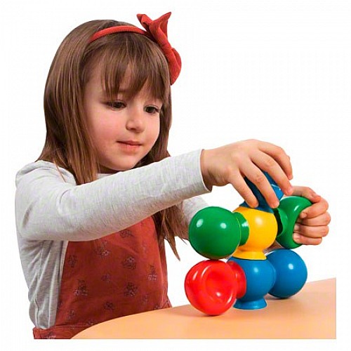 Thera Bolly set – set of 28 pcs. different colored balls suction cups