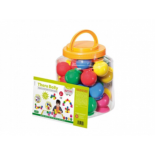 Thera Bolly set – set of 28 pcs. different colored balls suction cups