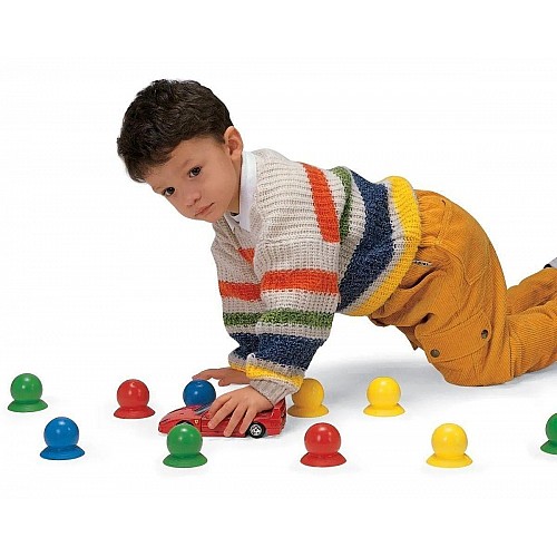 Thera Bolly set – set of 28 pcs. different colored balls suction cups