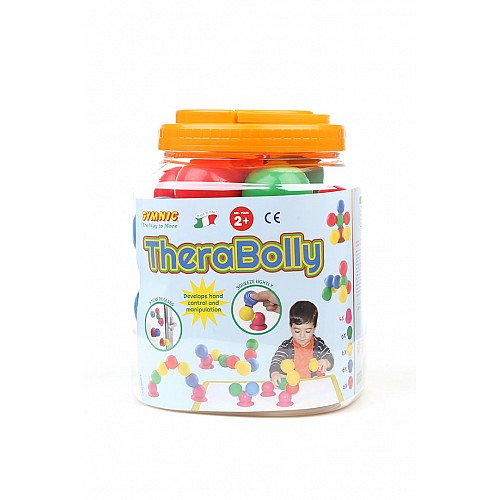 Thera Bolly set – set of 28 pcs. different colored balls suction cups