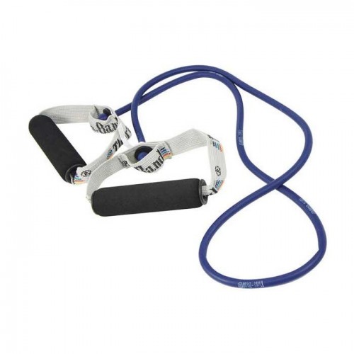 Elastic rope with hard PVC handles, extra heavy - blue