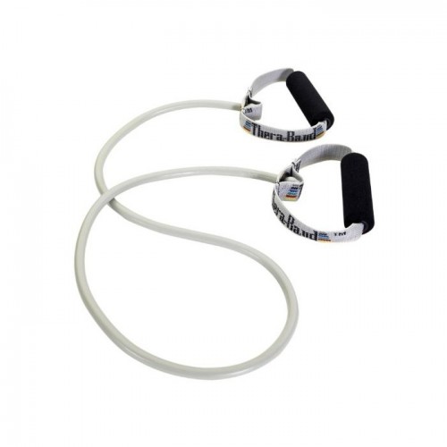 Elastic rope with hard PVC handles, super heavy - gray