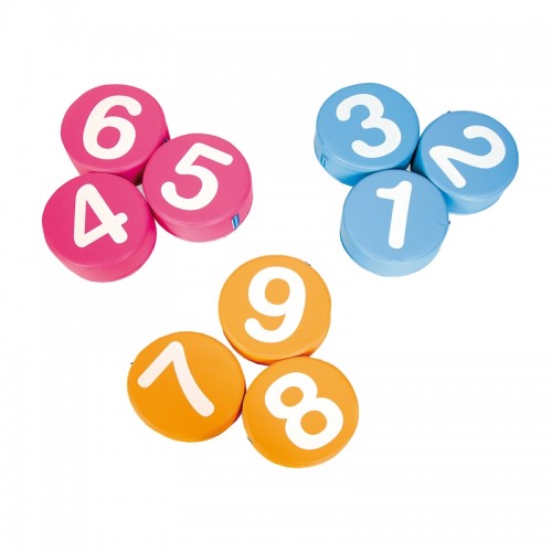 Nowa Szkola Soft shapes with numbers, 30 x 8 cm, 9 pieces