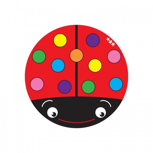 Nowa Szkola Ladybug rug, round, diameter 2 m