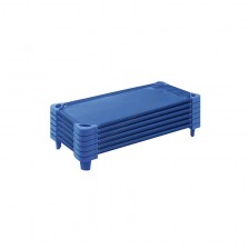 Nowa Szkola Bed, stackable, 133 x 57 x 15 cm, blue, 6 pieces