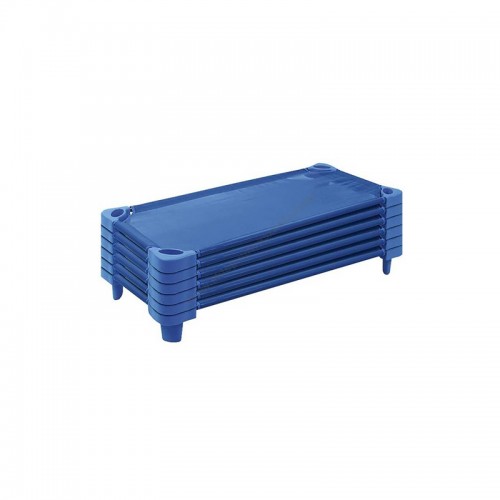 Nowa Szkola Bed, stackable, 133 x 57 x 15 cm, blue, 6 pieces