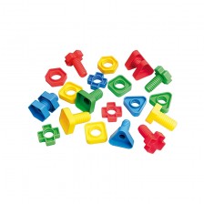 Nowa Szkola Screws and nuts, four colors, 64 pieces