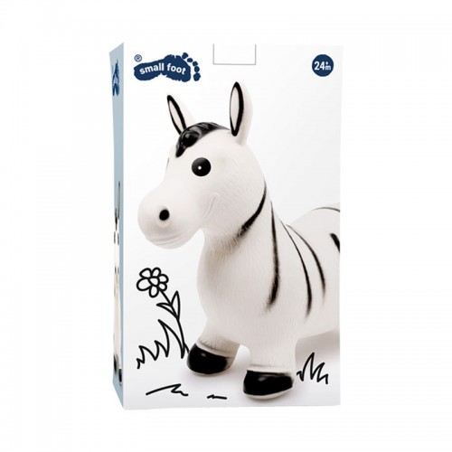 Small Foot Zebra, jumping, rubber, 57 x 27 x 50 cm