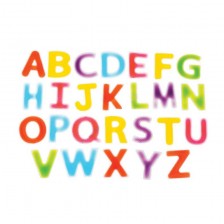 Nowa Szkola Letters, gel, colorful, 11 cm, 26 pieces