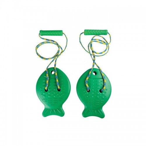 Nowa Szkola Fish-shaped stilts, 21 x 15.5 x 8 cm, green