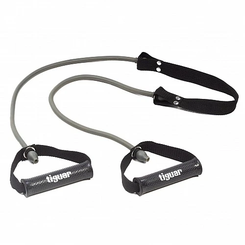 Фитнес ластик с дръжки Tiguar Mega Tube 2.0. (Hard - Grey)