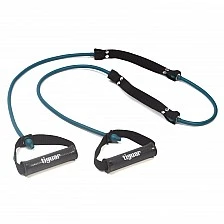 Фитнес ластик с дръжки Tiguar Double Tube 2.0. (Medium - Marine)