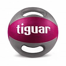 Медицинска топка Tiguar Medicine Ball with Handles 5,0 kg (Purple/Grey)