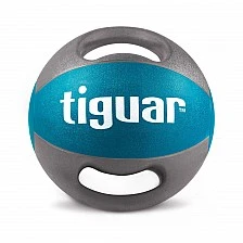 Медицинска топка Tiguar Medicine Ball with Handles 6,0 kg (Marine/Grey)