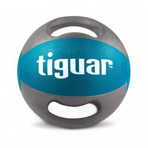 Медицинска топка Tiguar Medicine Ball with Handles 6,0 kg (Marine/Grey)