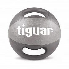 Медицинска топка Tiguar Medicine Ball with Handles 8,0 kg (Grey/Grey)