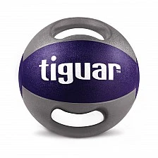 Медицинска топка Tiguar Medicine Ball with Handles 10,0 kg (Aubergine/Grey)