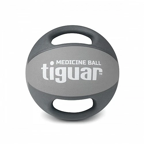 Медицинска топка Tiguar Medicine Ball with Handles 10,0 kg (Aubergine/Grey)