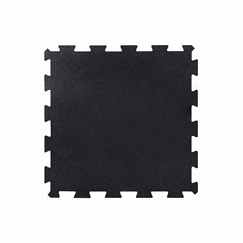 Каучукова фитнес настилка тип пъзел Tiguar SLICE – 10 mm, 98 × 98 cm, Black