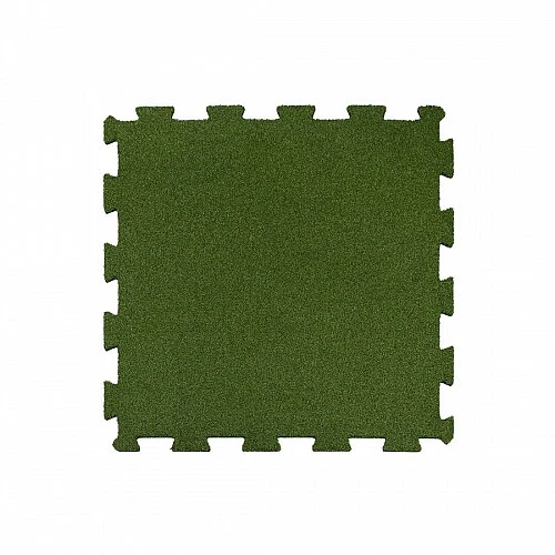 Фитнес настилка с изкуствена трева Tiguar GRASS – 10 mm + 10 mm Grass, 98 × 98 cm, Green