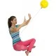 Sport ball f20cm - yellow with elastic band