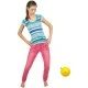 Sport ball f20cm - yellow with elastic band