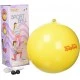 Sport ball f20cm - yellow with elastic band