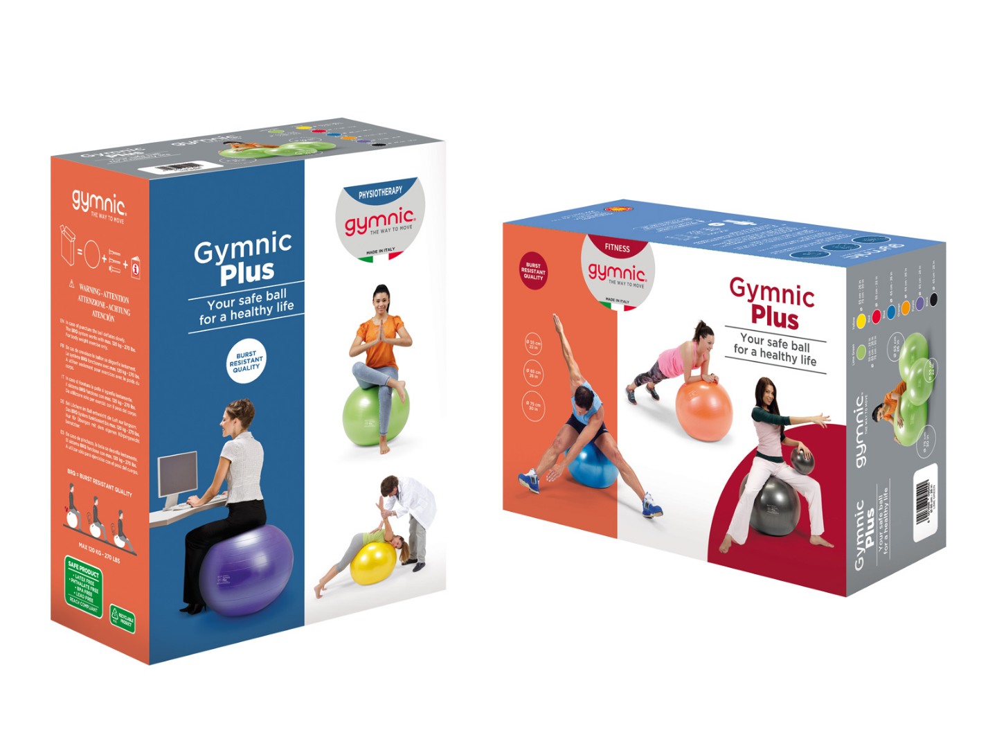 Fitness ball Gymnic Plus 75cmBRQ, yellow