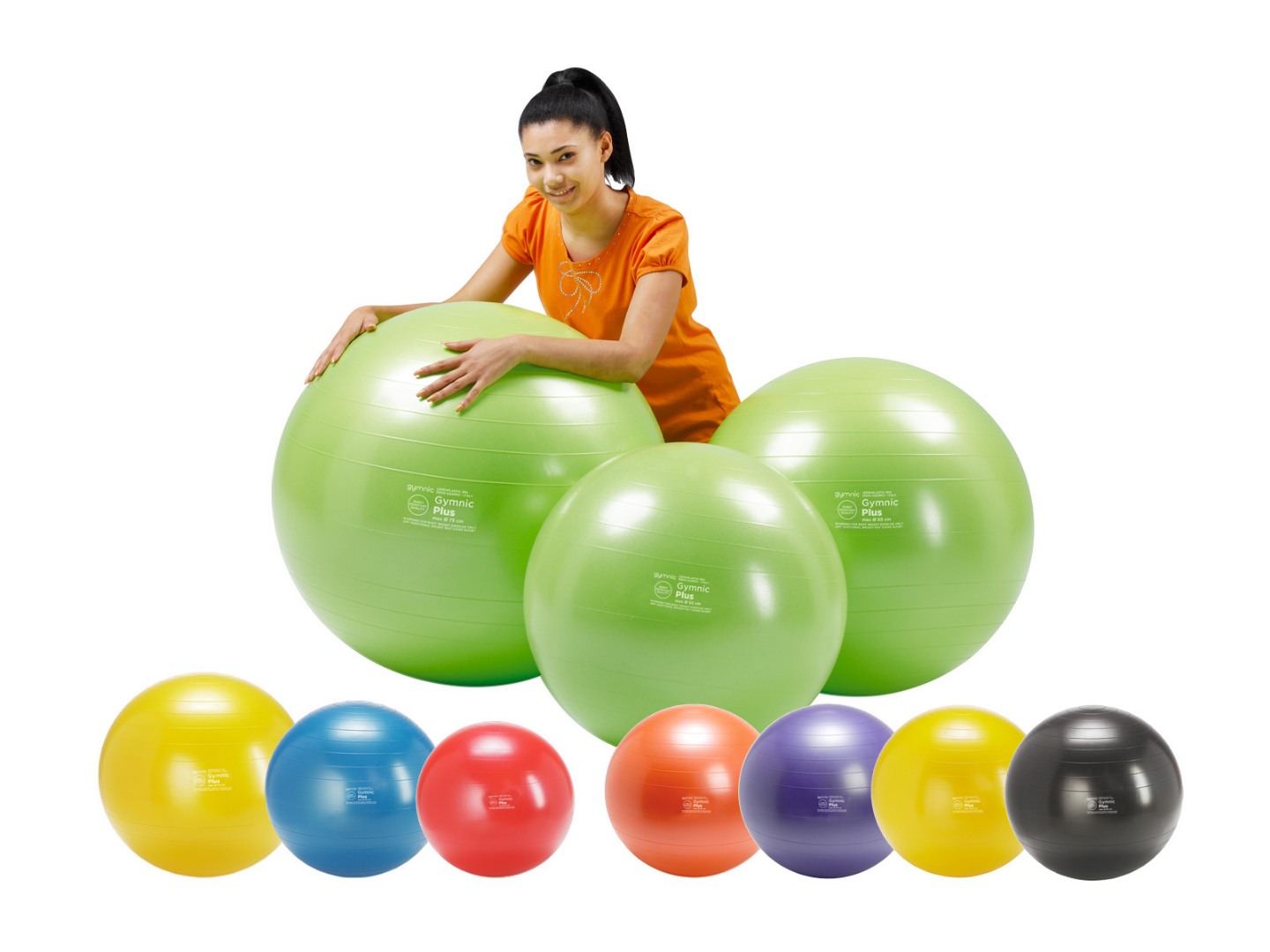 Fitness ball Gymnic Plus 75cmBRQ, yellow