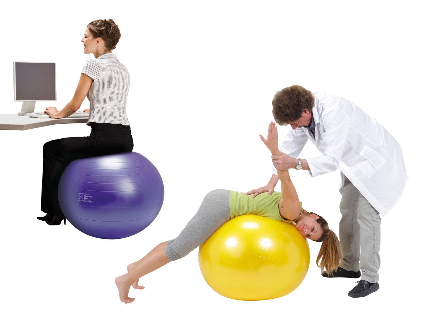 Fitness ball Gymnic Plus 75cmBRQ, yellow