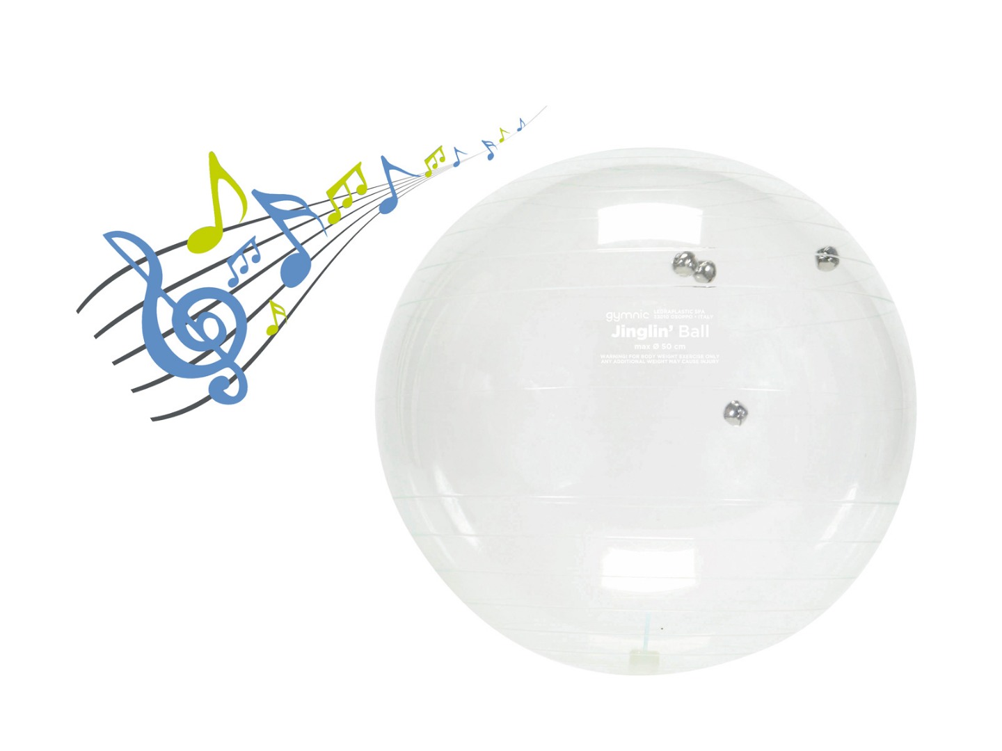 Transparent ball with bells Jinglin Ball, F50cm