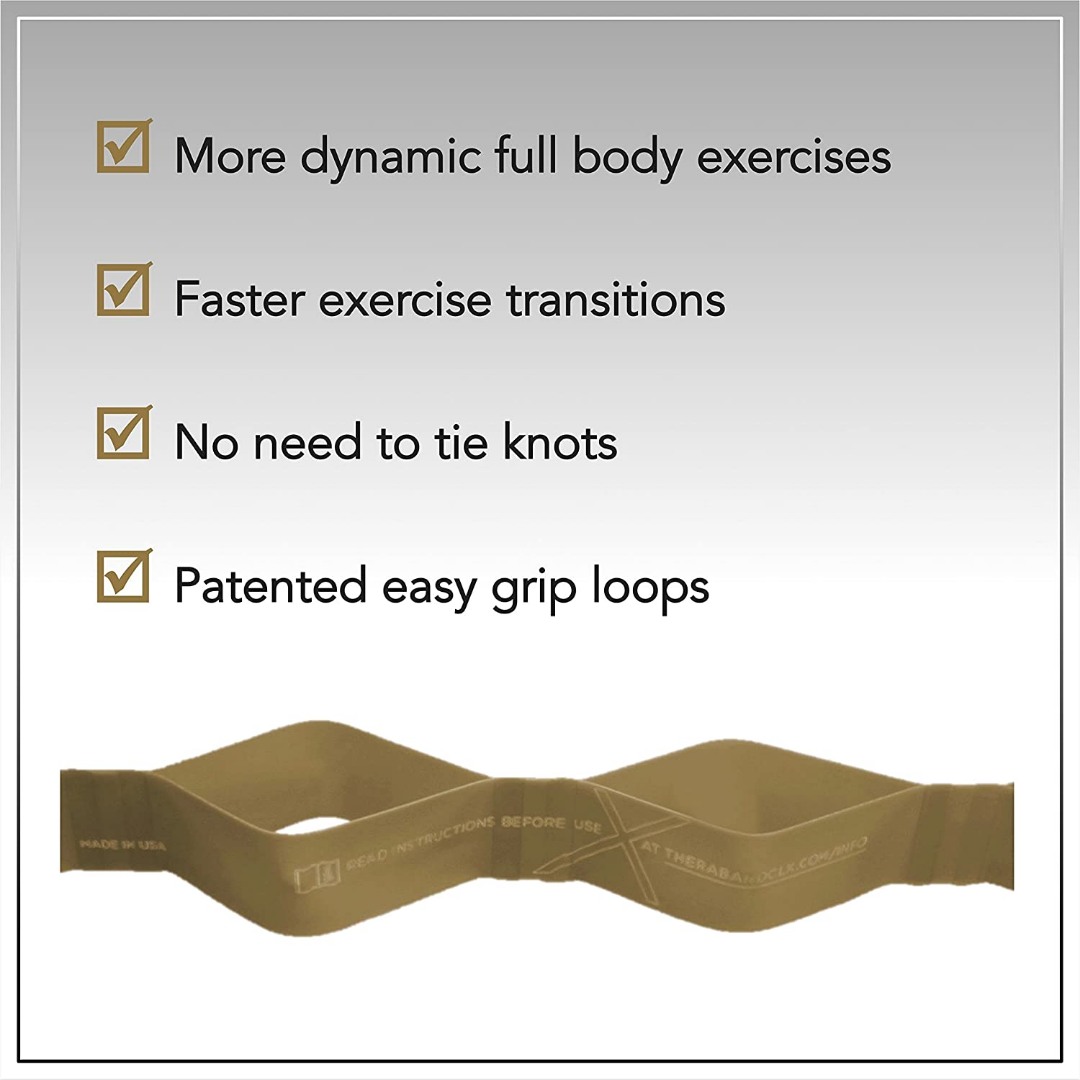 CLX лента с 11 примки Thera Band Consecutive Loops –  22м златна
