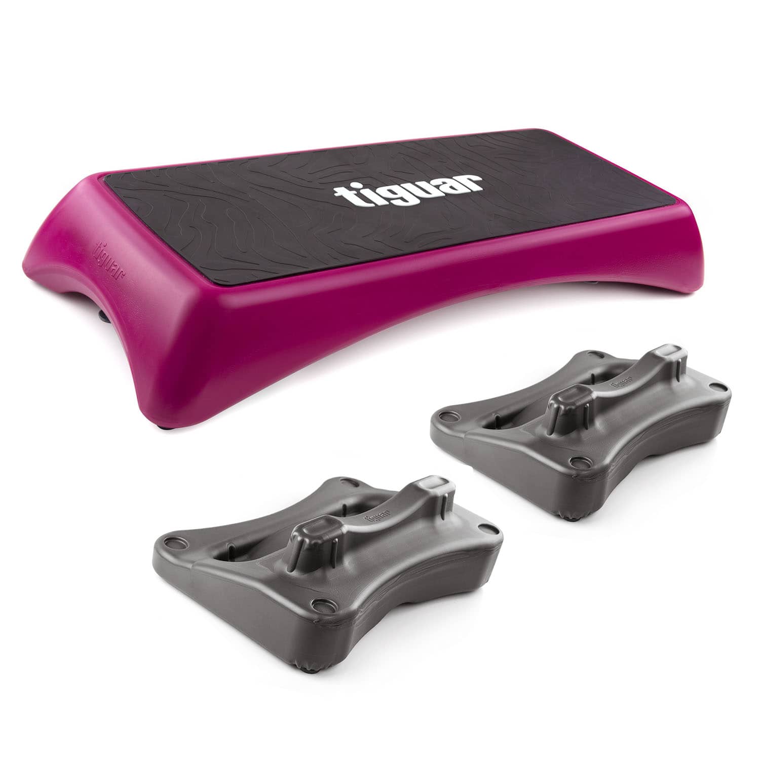Фитнес степ с подложки Tiguar Step V2 (Purple) + Supporters Pair
