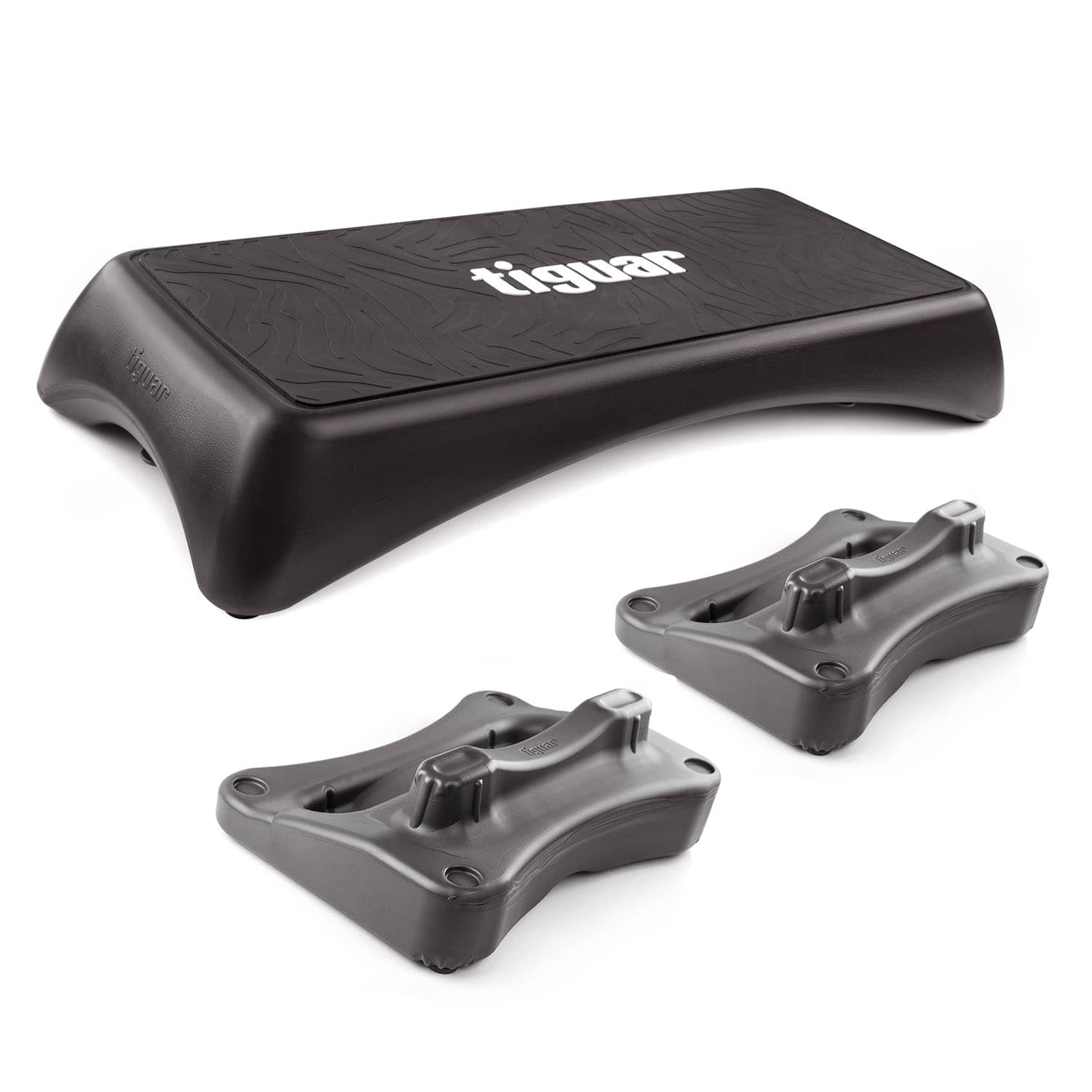 Fitness step with pads Tiguar Step (Graphite) + Supporters Pair