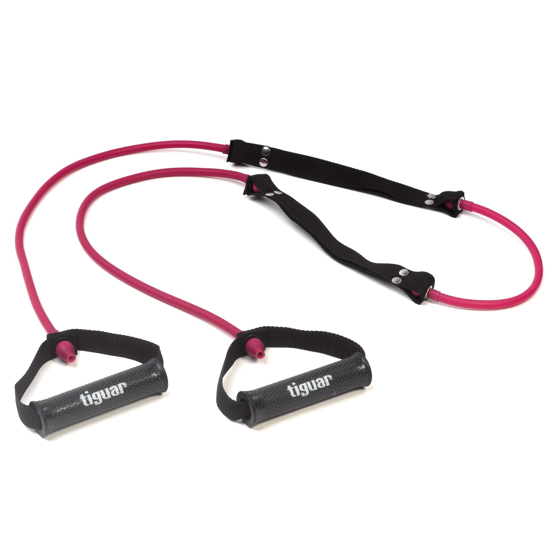 Фитнес ластик с дръжки Tiguar Double Tube 2.0. (Light – Purple)