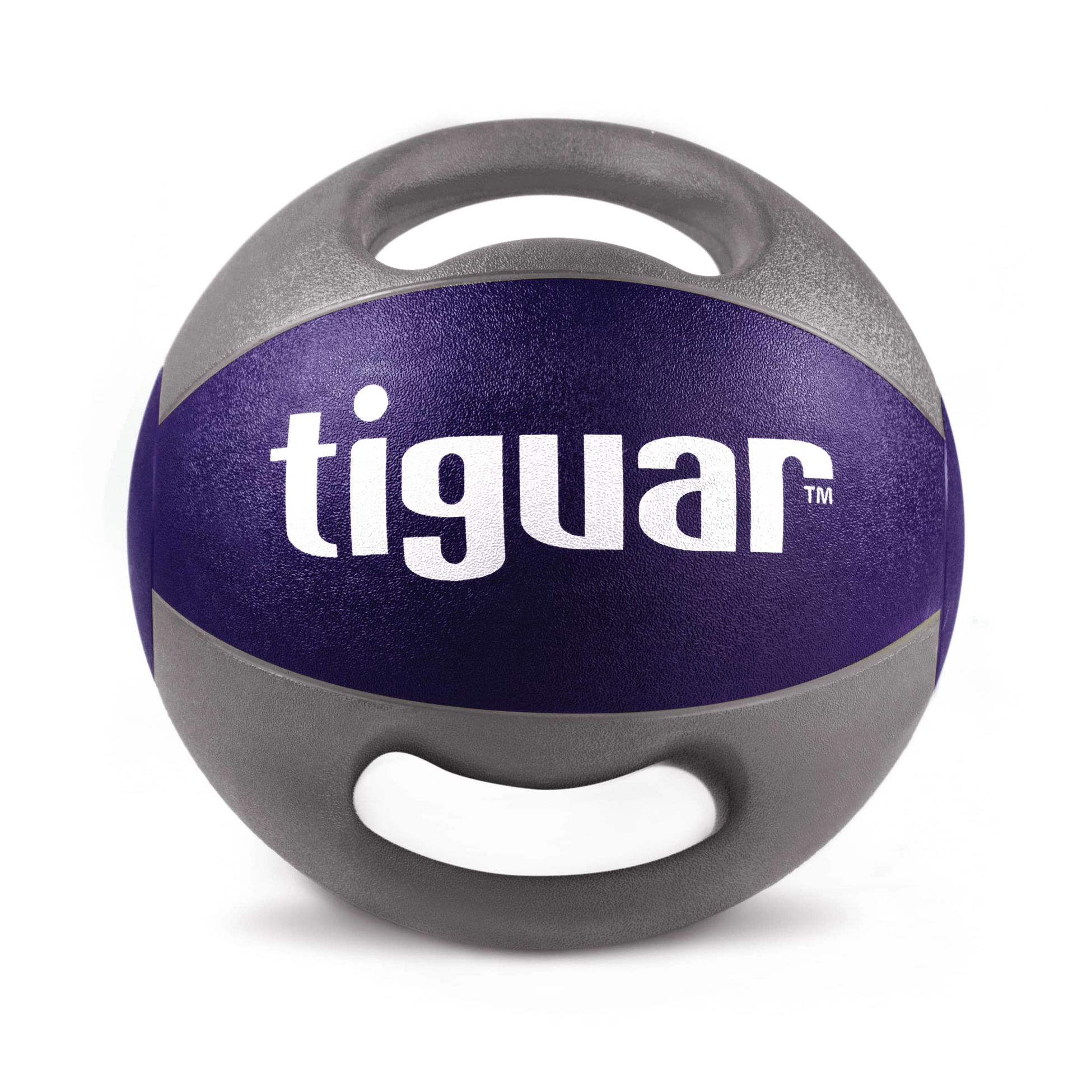 Медицинска топка Tiguar Medicine Ball with Handles 10,0 kg (Aubergine/Grey)