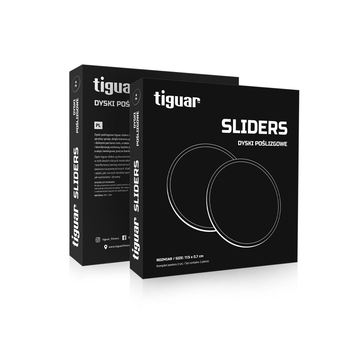 Фитнес плъзгачи Tiguar Gliding Sliders (Black)