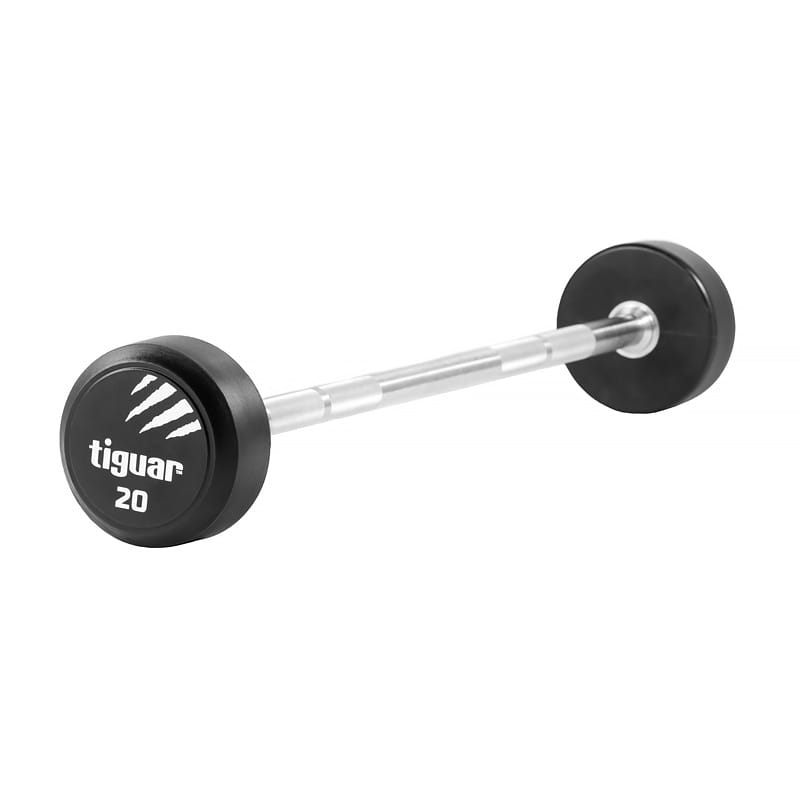 Права щанга с фиксирана тежест Tiguar Straight PU Barbell 20 kg