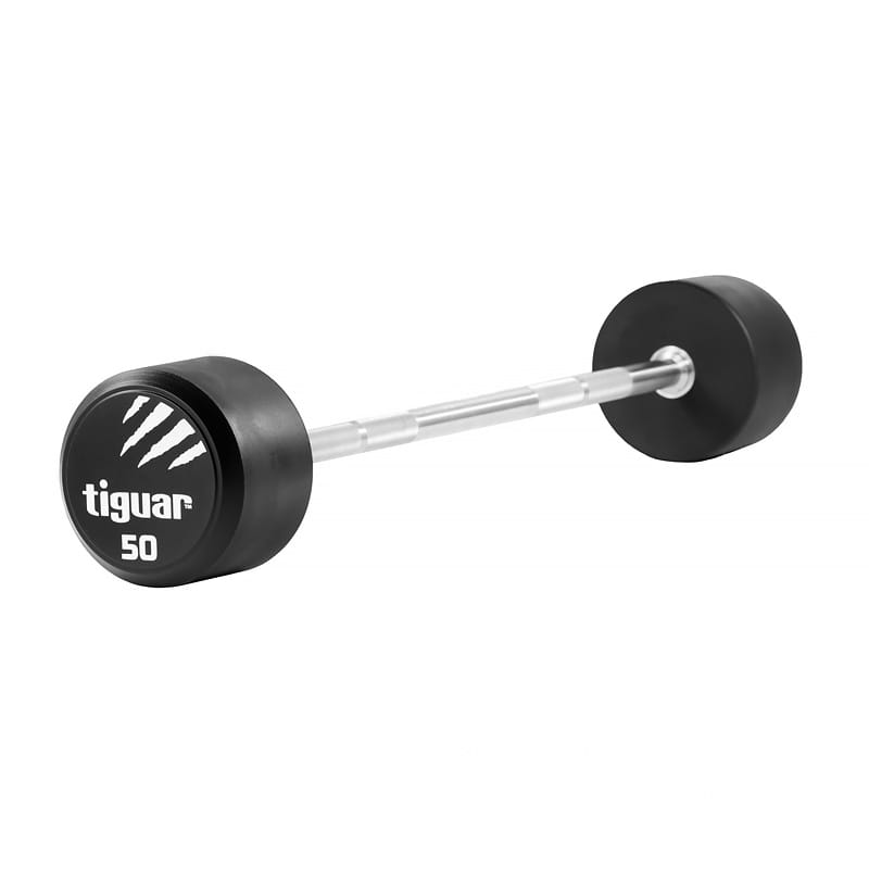 Права щанга с фиксирана тежест Tiguar Straight PU Barbell 50 kg