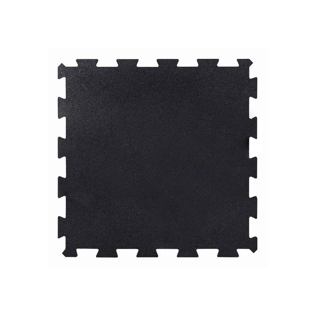 Каучукова фитнес настилка тип пъзел Tiguar SLICE – 10 mm, 98 × 98 cm, Black