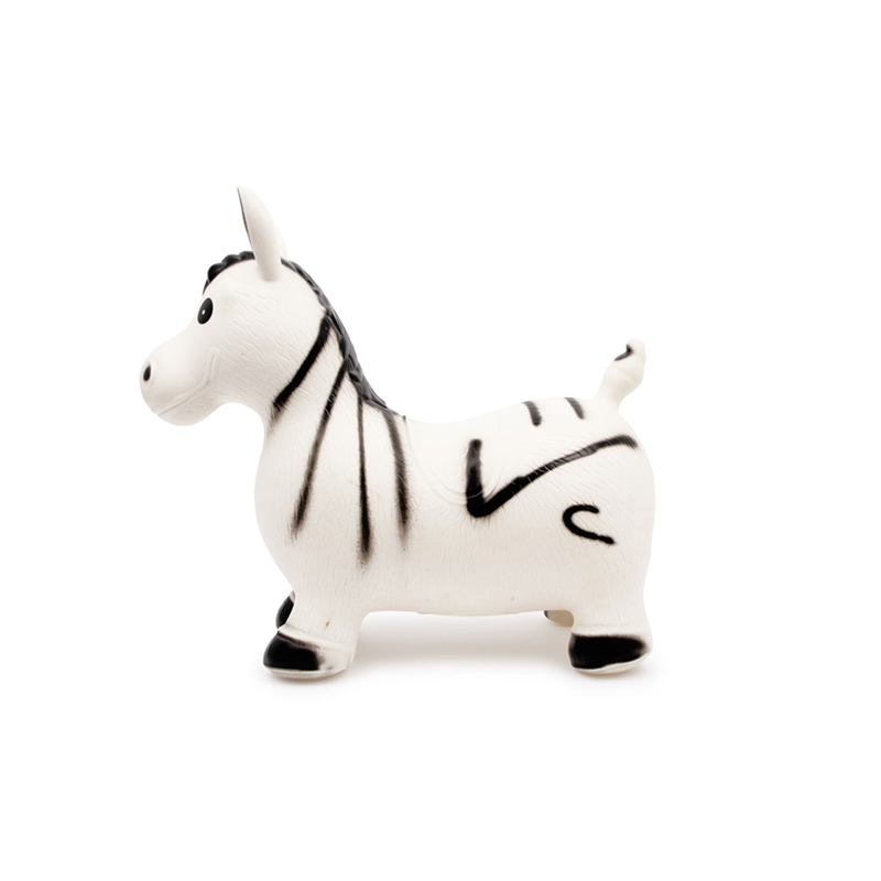Small Foot Zebra, jumping, rubber, 57 x 27 x 50 cm