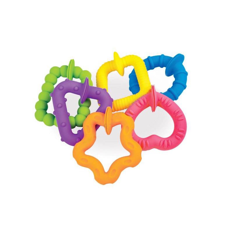 Nowa Szkola Sensory shapes, silicone, with suction cups, 6 pieces